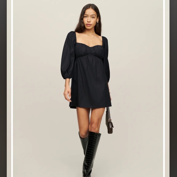 Reformation Farley Dress Black - Size 2 - Picture 1 of 2